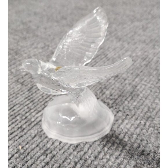 VTG 1993 Cristal D' Arques France Lead Crystal Cut Glass Flying Bird Figurine - Picture 1 of 13